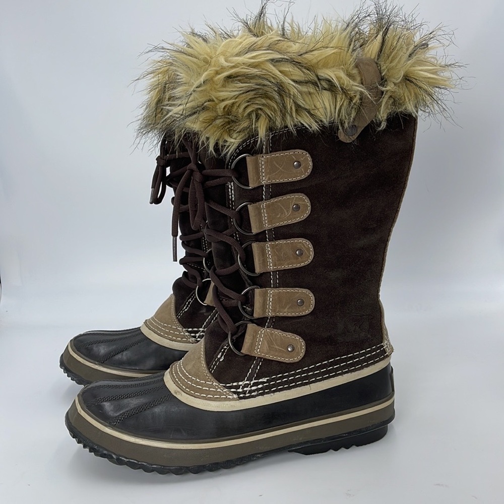 Sorel Tofino Faux Fur Lined Winter Snow Boots NL1540-248 Brown Womens